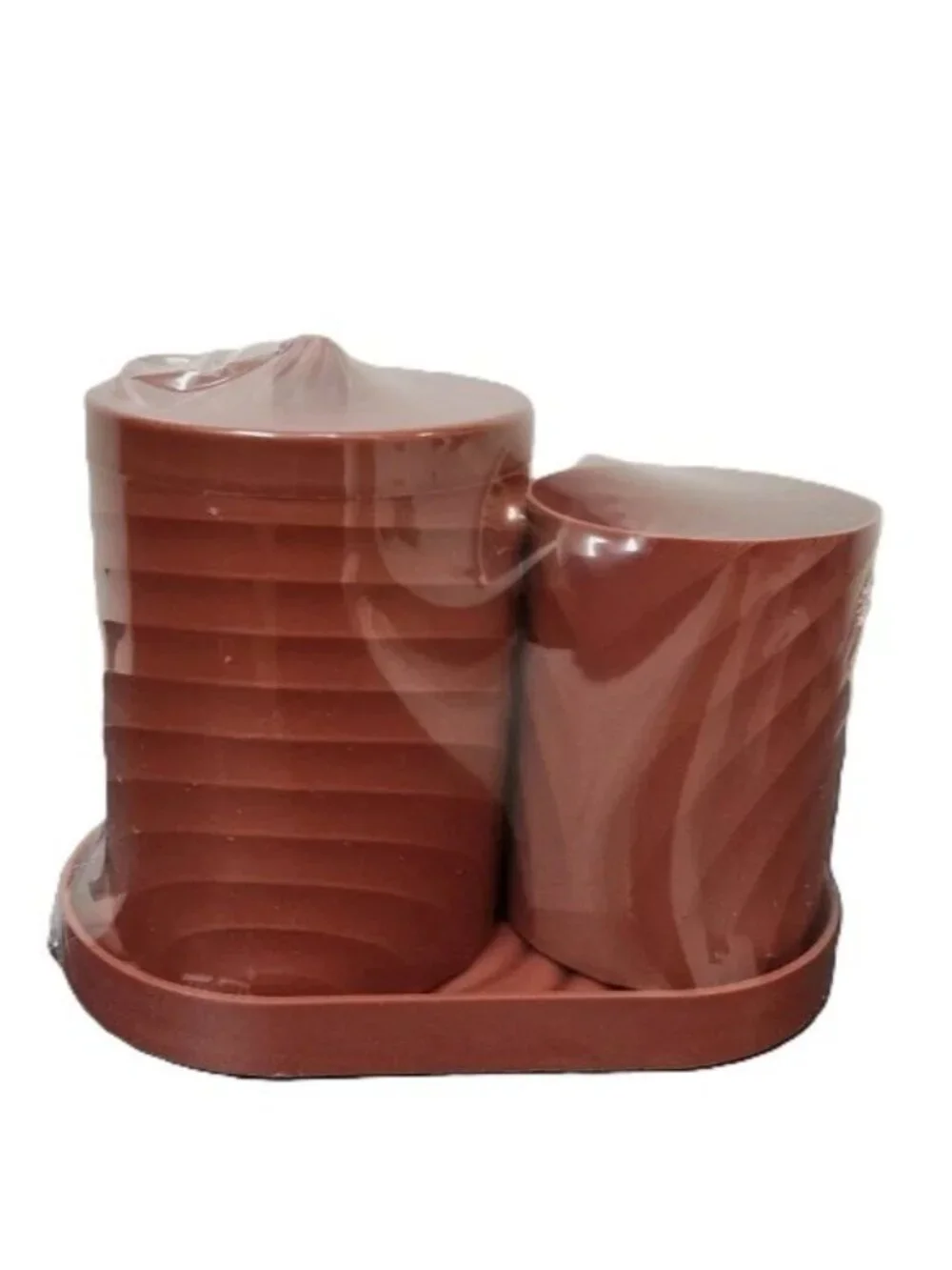 Bathroom Makeup Vanity Set Rust Terracotta